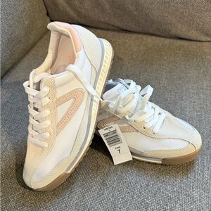 Tretorn White and Pink Sneakers